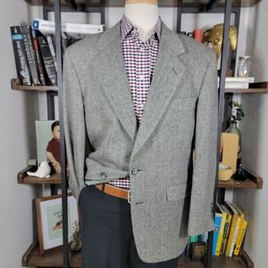 John Alexander Hartmarx Men's Tweed Sport Coat Blazer Two Button Herringbone 42R